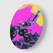 放蕩 – フリースタイル・モトクロス・スタント ラージ壁時計 (傾斜)