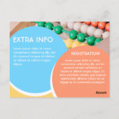 放課後のベビーシッターの保育生活の親切さ ポストカード (裏面)