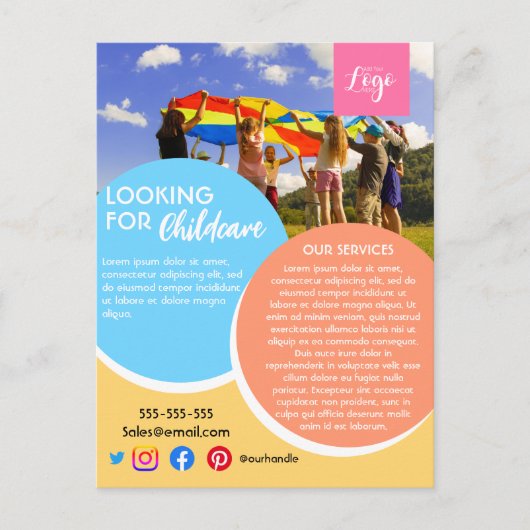 放課後のベビーシッターの保育生活の親切さ ポストカード (正面)