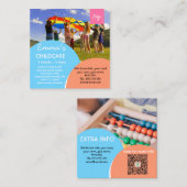 放課後のベビーシッター保育士 スクエア名刺 (正面/裏面)