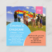 放課後のベビーシッター保育士 スクエア名刺 (正面)