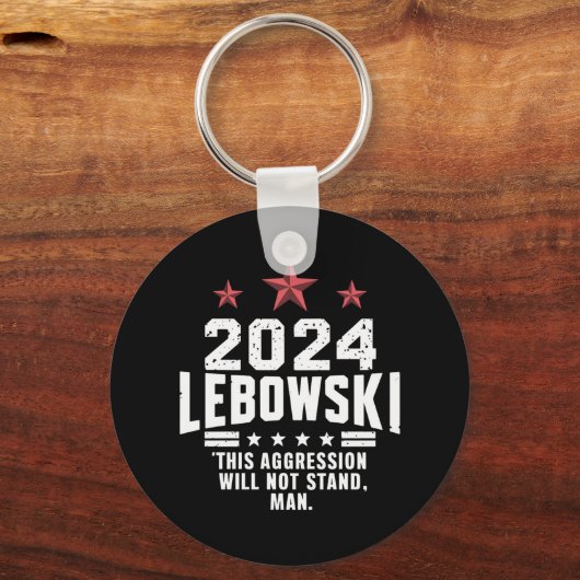政おもしろい治的レボウスキー選挙投票2024 キーホルダー (正面)