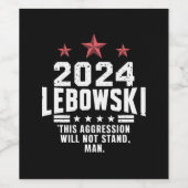 政おもしろい治的レボウスキー選挙投票2024 ワインラベル (シングルラベル)