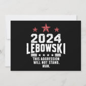 政おもしろい治的レボウスキー選挙投票2024 招待状 (正面)