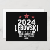 政おもしろい治的レボウスキー選挙投票2024 招待状 (正面/裏面)