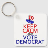 政保治的な民主おもしろい党 キーホルダー (正面)