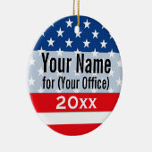 政党の非党派候補者 セラミックオーナメント (右)