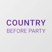 政党より国家政治パープル ウィンドウサイン (シート)