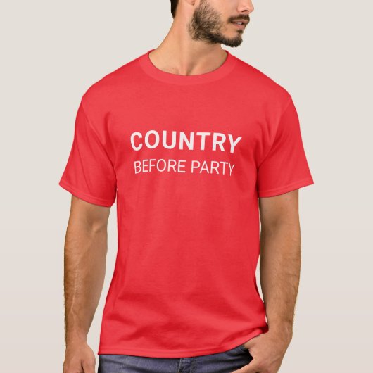 政党より国家 Tシャツ (正面)