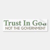 政府ではなく神への信頼 バンパーステッカー (正面)