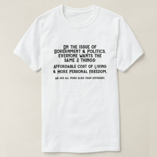 政府と政治 Tシャツ