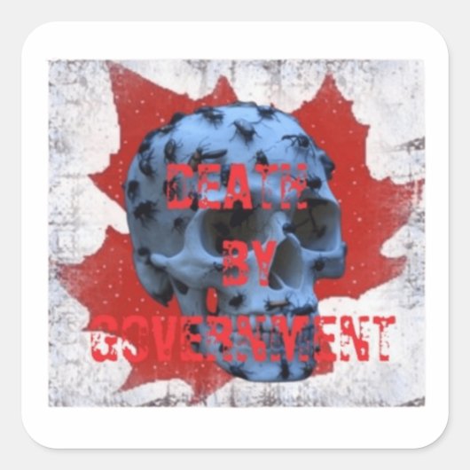 政府による死亡 スクエアシール (正面)