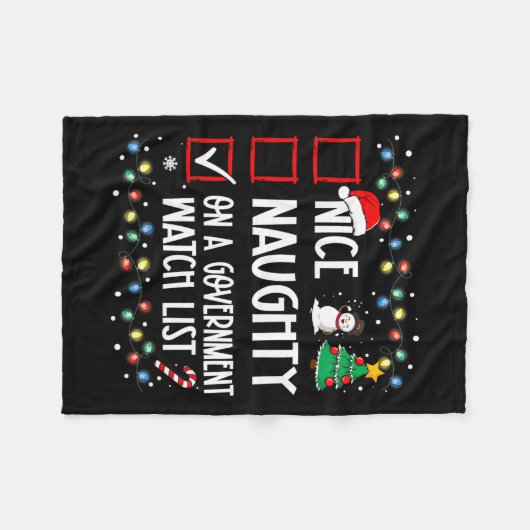 政府のいけな時計リストのクリスマスに良い フリースブランケット (正面(横))