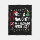 政府のいけな時計リストのクリスマスに良い フリースブランケット (正面)