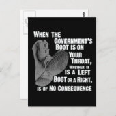 政府のジャックブーツ ポストカード (正面/裏面)