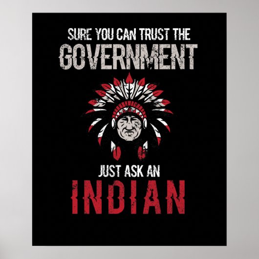 政府の先住民American Dayを信頼できる ポスター (正面)