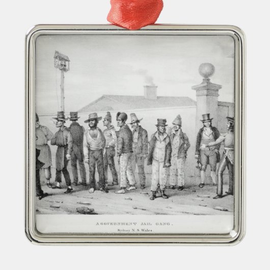 政府の刑務所の集団 メタルオーナメント (正面)