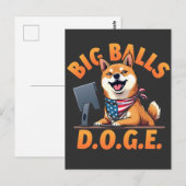 政府の効率性の大きなボールdoge部門 ポストカード (正面/裏面)