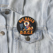 政府の効率性の大きなボールdoge部門 缶バッジ (インサイチュ)