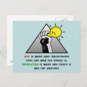 政府の暴政に対する断固たる連帯 ポストカード (正面/裏面)