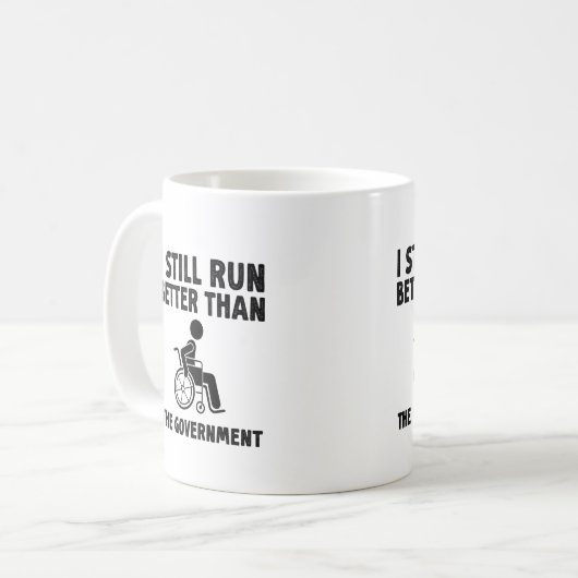 政府の走贈り物よりまおもしろいだ コーヒーマグカップ (正面左)