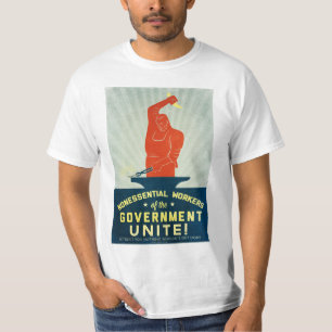 政府の非本質的な労働者は結合します Tシャツ