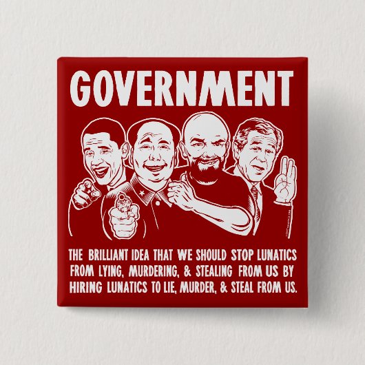 政府のLunaticsボタン 缶バッジ (正面)