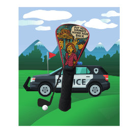 政府は君の後ろに手を置く ゴルフヘッドカバー