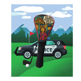 政府は君の後ろに手を置く ゴルフヘッドカバー