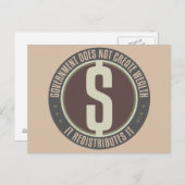 政府は富を生まない ポストカード (正面/裏面)