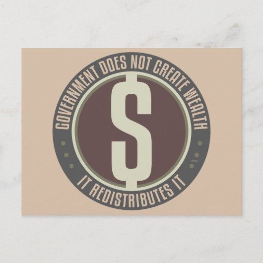 政府は富を生まない ポストカード (正面)