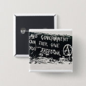 政府は自由ボタンを与えることができません 缶バッジ (正面&裏面)