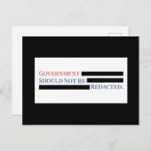 政府はFOIAの自由を是正すべきではない ポストカード (正面/裏面)