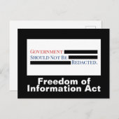 政府はFOIAを是正すべきではない ポストカード (正面/裏面)