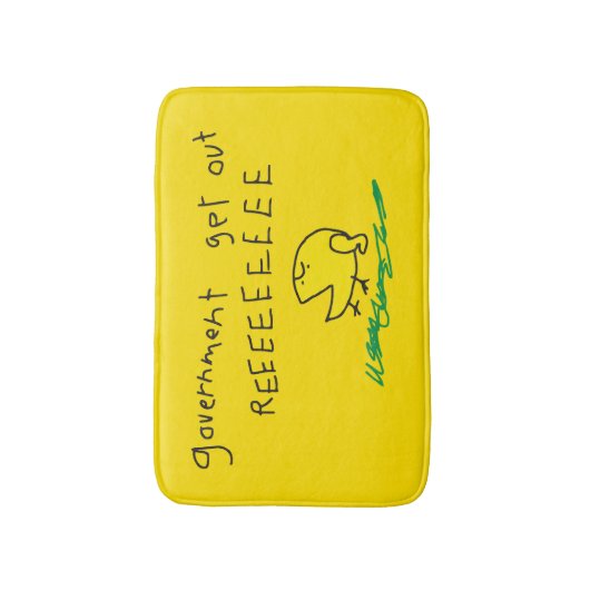 政府はREE SNEKRIGHT Gadsden国旗を出る バスマット (正面縦)