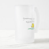 政府はREE SNEKRIGHT Gadsden国旗を出る フロストグラスビールジョッキ (正面右)