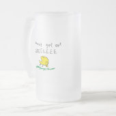 政府はREE SNEKRIGHT Gadsden国旗を出る フロストグラスビールジョッキ (正面左)