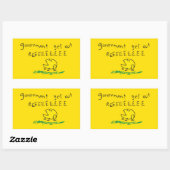 政府はREE SNEKRIGHT Gadsden国旗を出る 長方形シール (シート)