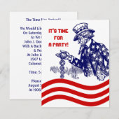 政府または軍の退職パーティー招待状 招待状 (正面/裏面)