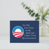 政府を信用しない ポストカード (スタンド正面)