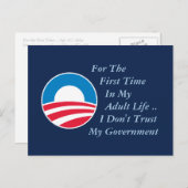 政府を信用しない ポストカード (正面/裏面)