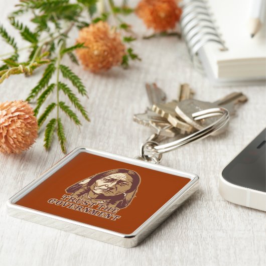 政府を信頼して下さい キーホルダー (側面)