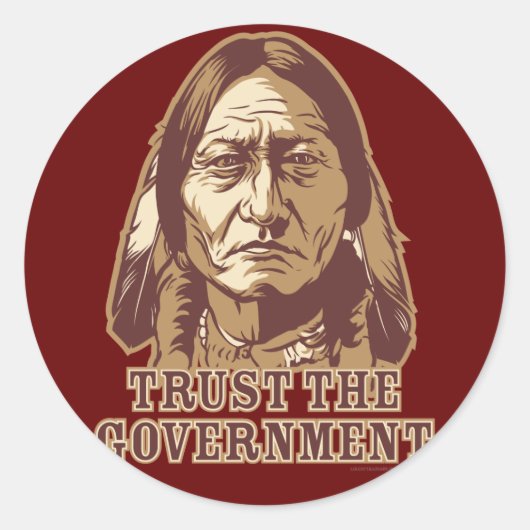 政府を信頼する ラウンドシール (正面)