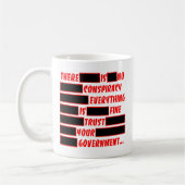 政府を信頼す素晴らしる コーヒーマグカップ (左)