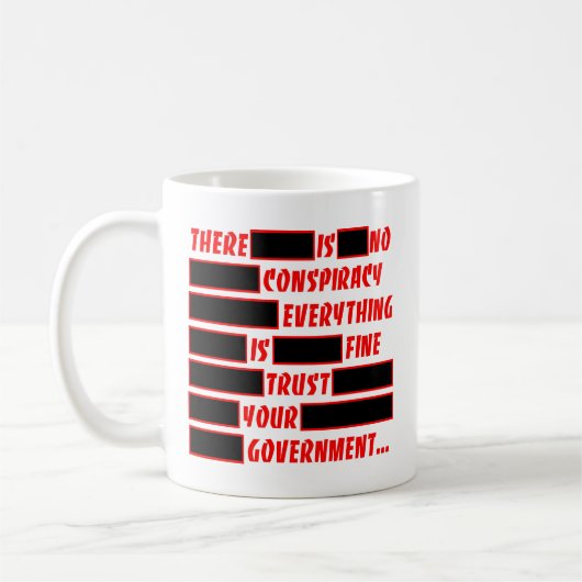 政府を信頼す素晴らしる コーヒーマグカップ (左)