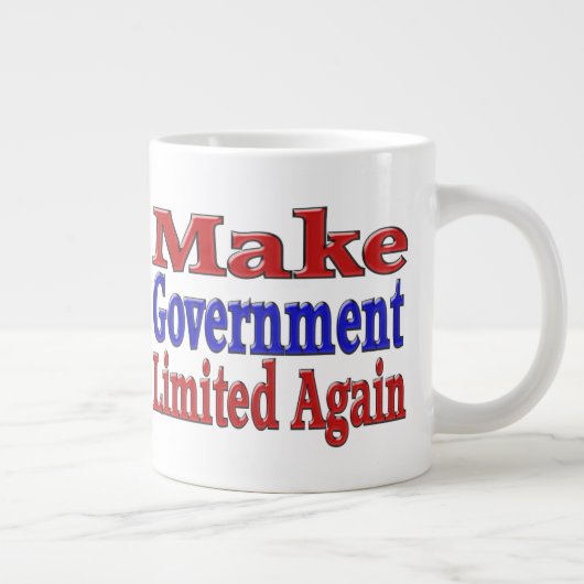 政府を再び半分に制限する ジャンボコーヒーマグカップ (右)