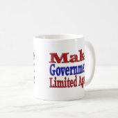 政府を再び半文字 コーヒーマグカップ (正面右)