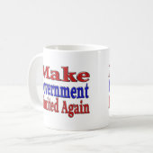 政府を再び半文字 コーヒーマグカップ (正面左)