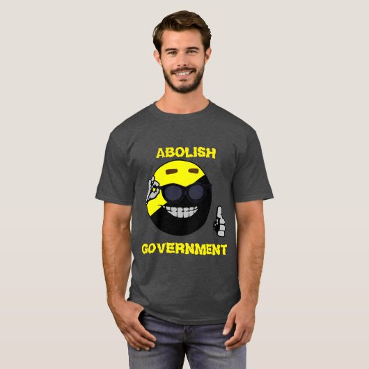 政府を廃止する Tシャツ (正面フル)