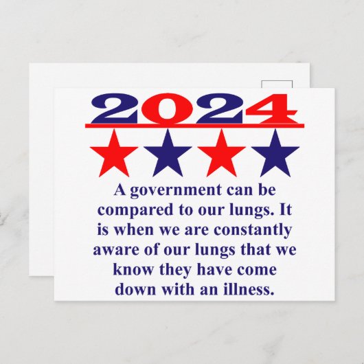 政府を比較できる – 政治引用文 ポストカード (正面/裏面)